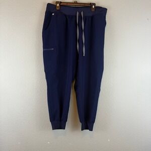 FIGS Zamora Jogger Scrub Pants Womens 3XL Petite Navy Blue Technical Collection